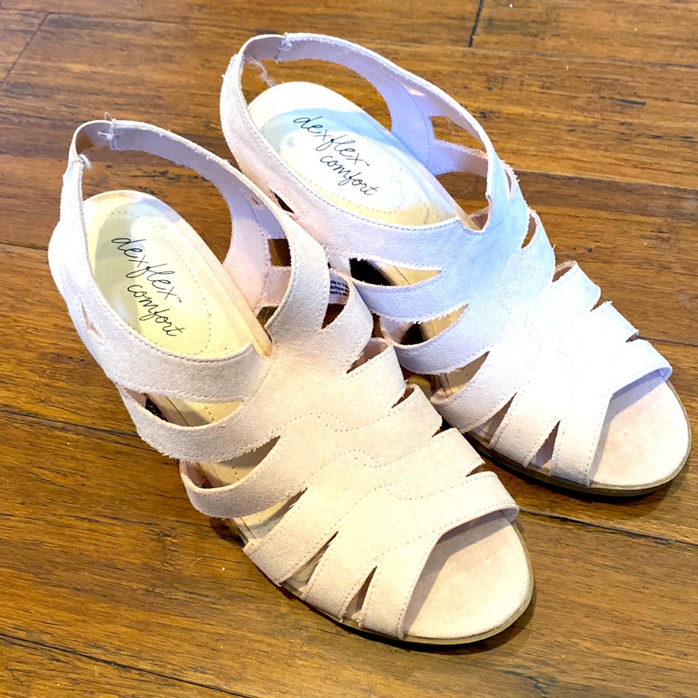 Blush heeled sandals